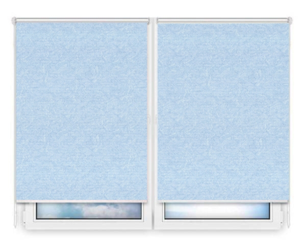 Рулонные шторы Мини Шелк-морозно-голубой цена. Купить в «Мастерская Жалюзи»